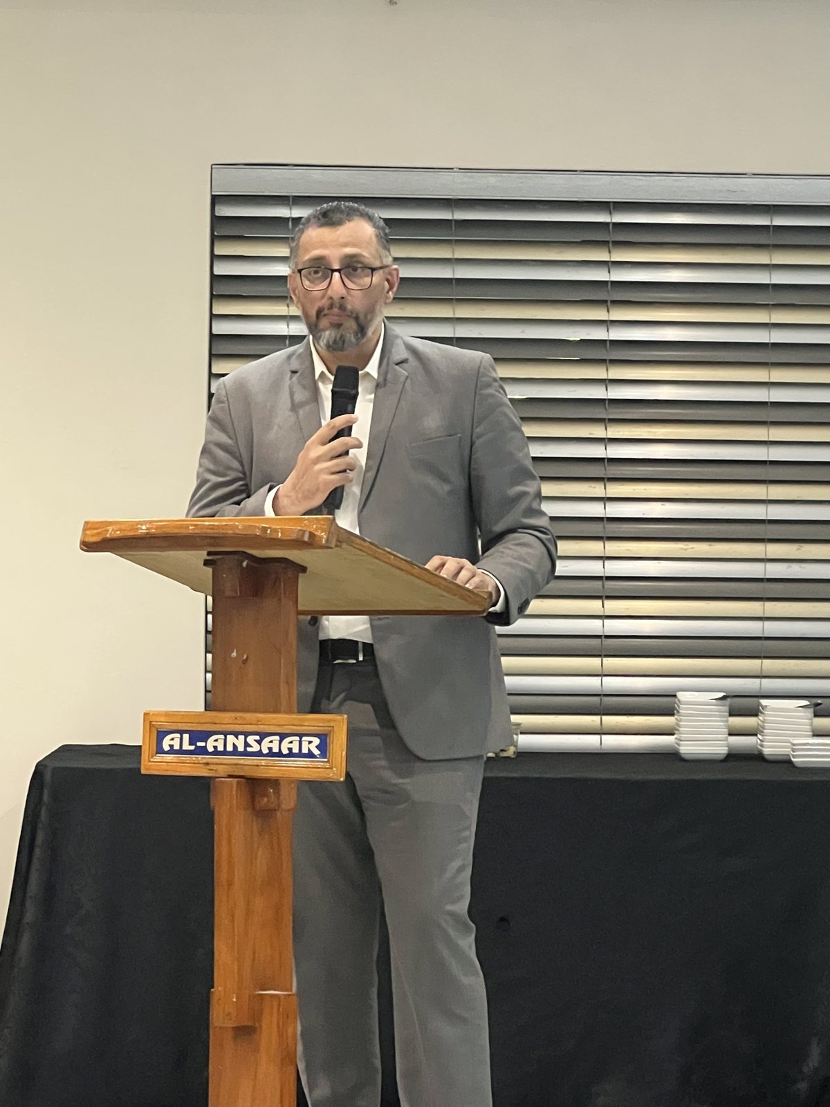 Speaking at Al-Ansaar, South Africa